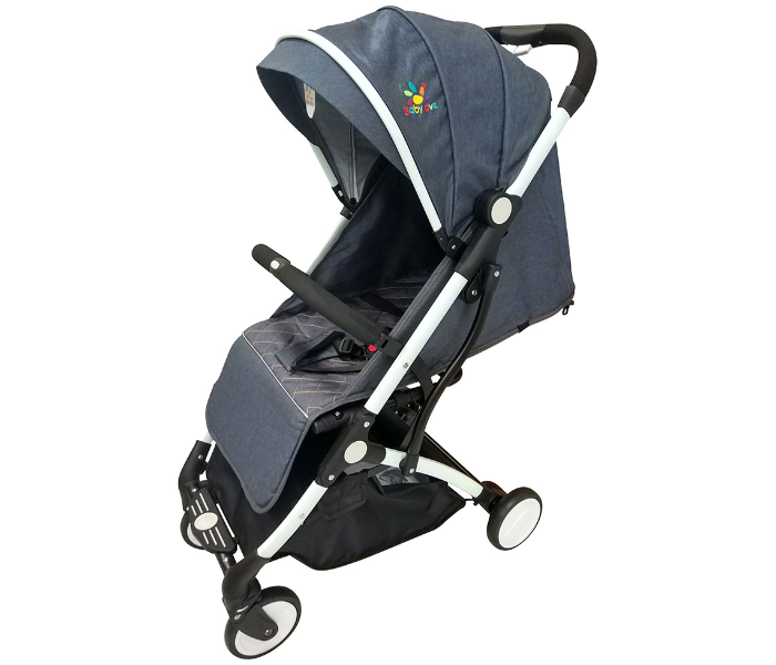 Baby Love 27-005KF Aluminum Silver Tube Stroller With Bag - Dark Blue - Zoom Image 1