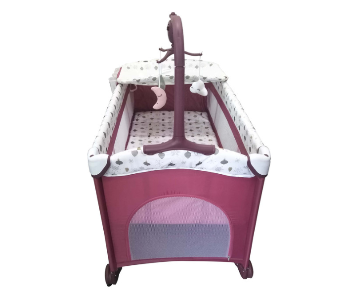 Babylove 27-610P Baby Love Playpen Two Layers With Toys - Rose - Zoom Image 1