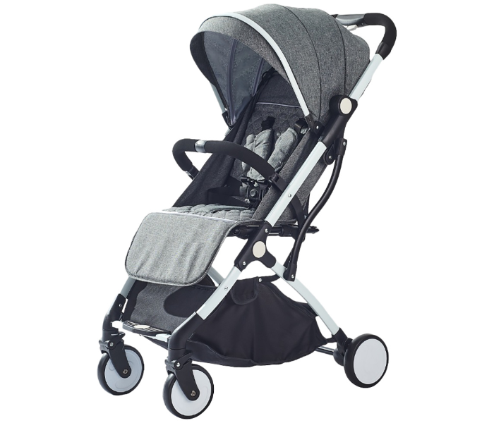 Baby Love 27-005KF Aluminum Silver Tube Stroller With Bag - Dark Grey - Zoom Image 1