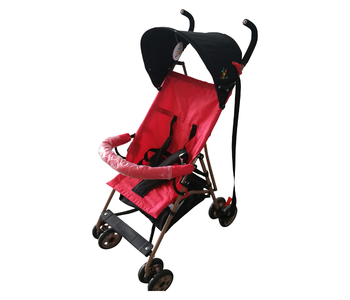 Baby Love 27-003KF Baby Stroller With Single Layer Canopy - Red - Zoom Image 1