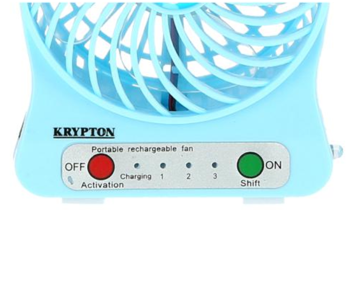 Krypton KNF6037 Mini Rechargeable Fan Blue - Zoom Image 3