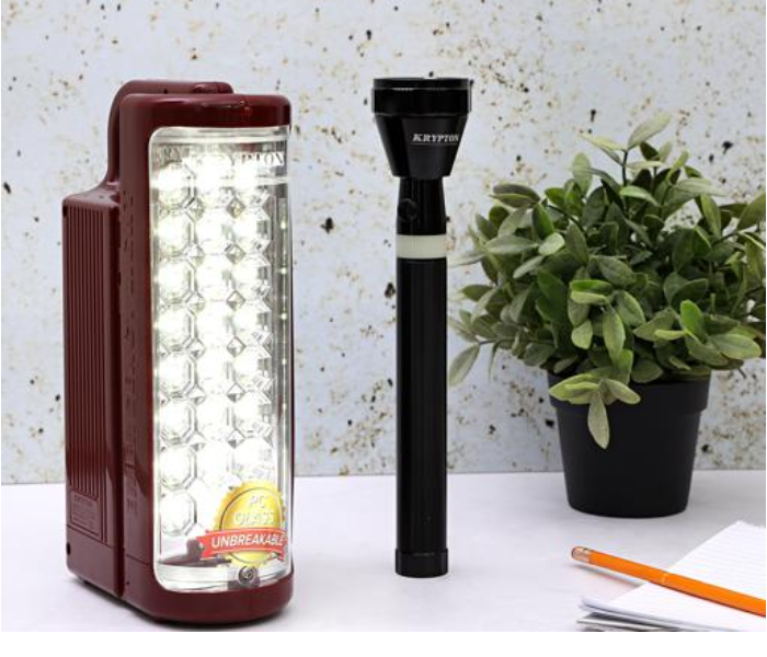 Krypton KNEFL5132 Rechargeable Emergency unbreakable glass LED Lantern & Flash Light Combo - Zoom Image 6