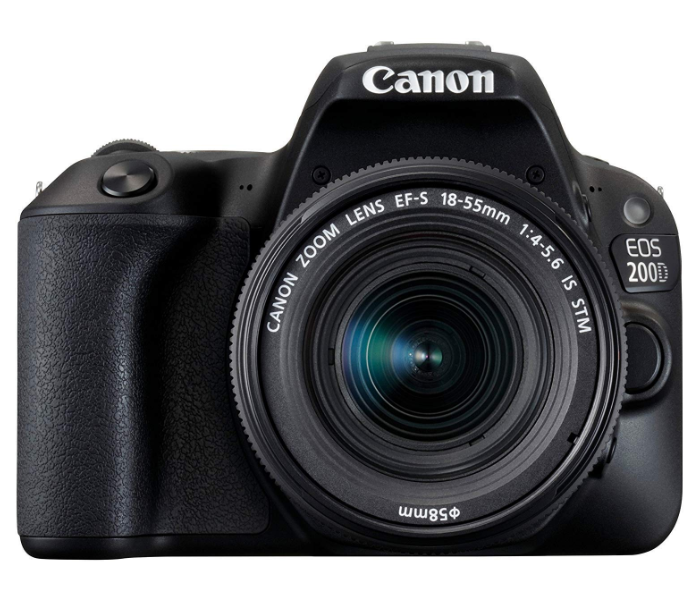 Canon EOS 200D 24.2MP Digital SLR Camera and EF-S 18-55 mm f4 is STM Lens - Black - Zoom Image 5