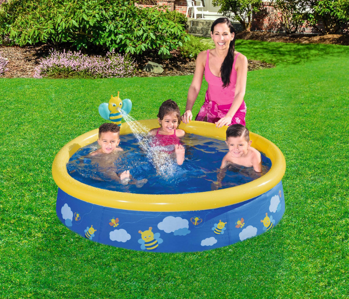 Bestway 57326 152cm X 38cm My First Fast Set Spray Pool - Dark Blue - Zoom Image 2