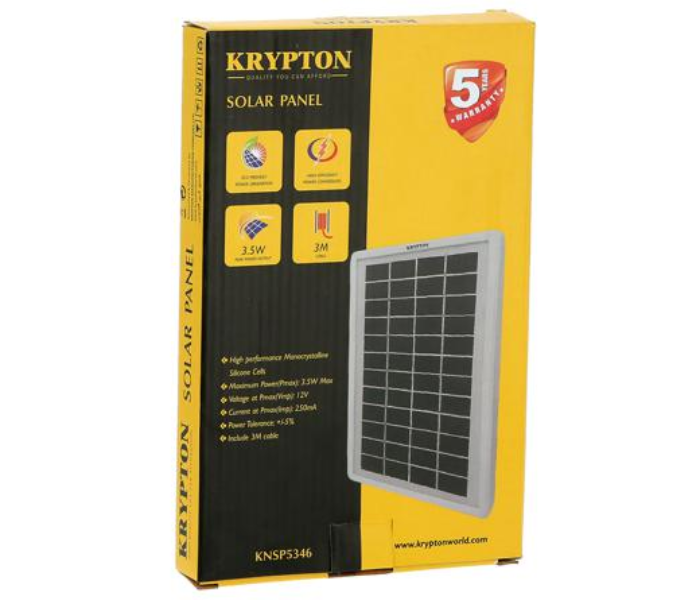 Krypton KNSP5346 3.5 Watts Solar Panel White - Zoom Image 3