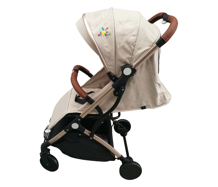 Baby Love 27-005KF Aluminum Silver Tube Stroller With Bag - Brown - Zoom Image 1