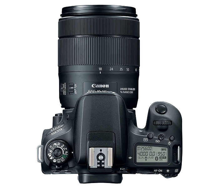 Canon EOS 77D 24.2MP Digital SLR Camera with EF-S 18-135 mm 3.5-5.6 IS USM Lens - Black - Zoom Image 7