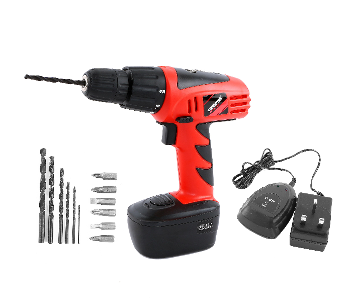 Geepas GCD7628 12V Cordless Drill - Red and Black  - Zoom Image 2