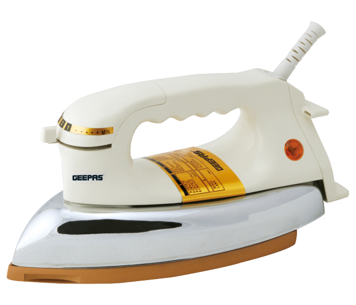 Geepas GDI2780 Dry Iron Golden Teflon Coating - Beige - Zoom Image 1