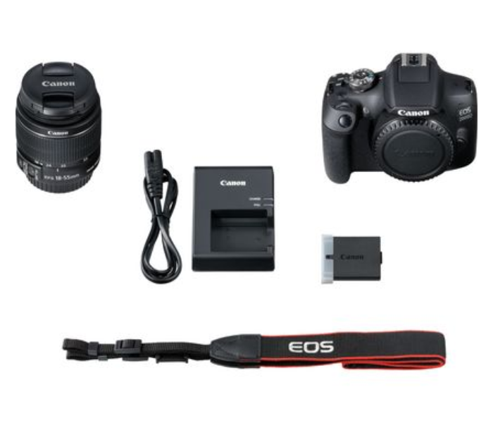 Canon EOS 2000D with EF-S 18-55mm IS II Lens - Black - Zoom Image 6