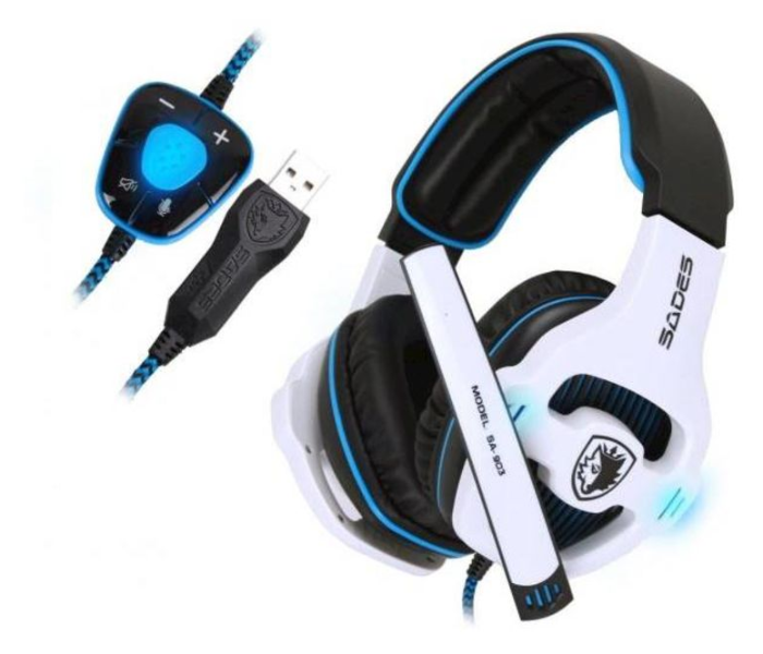 Stereo 7.1 Surround Pro USB Gaming Headset - White - Zoom Image