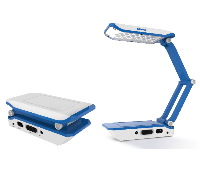 Geepas GDL5573 3.6 Watts Rechargeable 36 Pieces LED Desk Lamp - White and Blue - Zoom Image 4