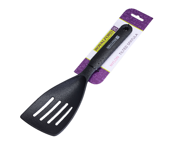 Royalford RF1199-NTSS Nylon Tilted Slotted Spatula - Black - Zoom Image 2