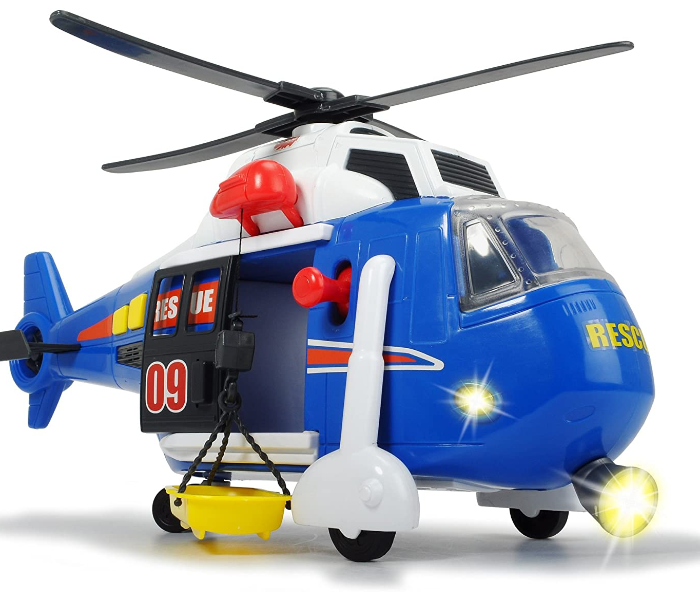 Simba 203308356 Dickie Toys Light and Sound Helicopter – White and Blue - Zoom Image 4