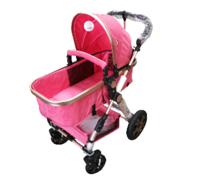 Baby Love 27-004KF Aluminum Golden Tube Stroller - Pink - Zoom Image 2