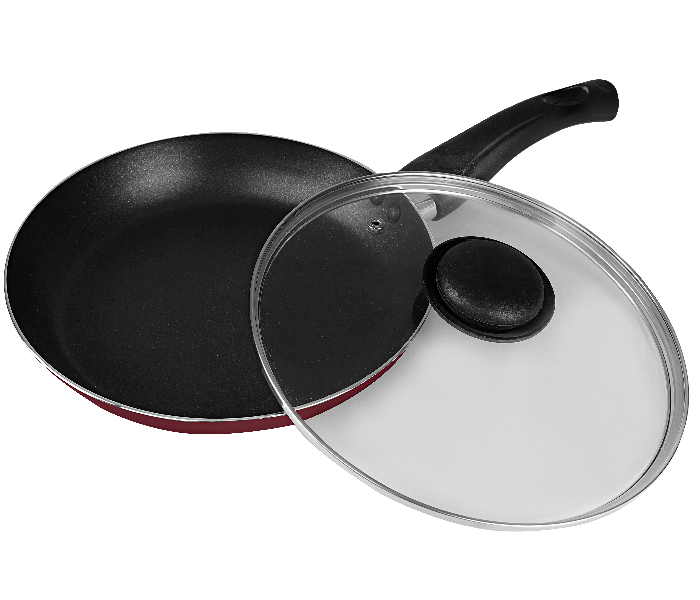 Royalford RF2951 24cm Fry Pan with Lid - Red - Zoom Image 3