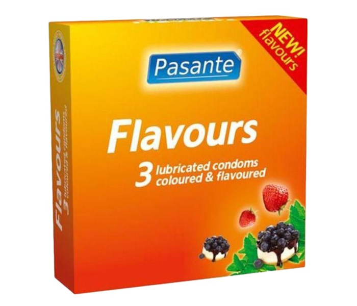 Pasante 3-Piece Mixed Flavours Condom Set - Zoom Image