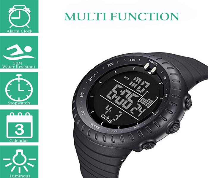 PALADA T7005G Waterproof Tactical Digital Sports Watch with LED Backlight for Mens - Zoom Image 4