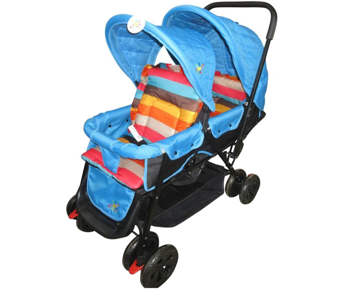 Baby Love 27-3113 Twins Baby Stroller - Blue - Zoom Image 3