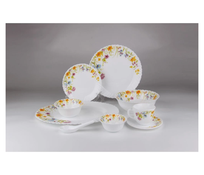 Royalblue 44 Pieces Opal Dinner Tropical Set - White and Yellow - Zoom Image