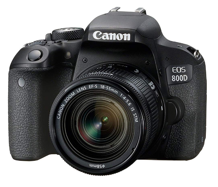 Canon EOS 800D 24.2MP Digital SLR Camera with EF-S 18-55 mm is STM Lens and 16GB Memory Card with Carrycase - Black - Zoom Image 1