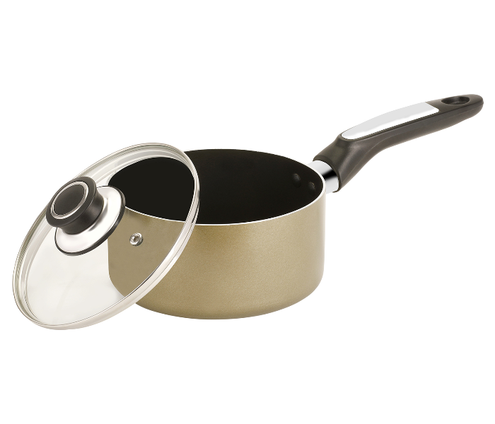 Royalford RF2962 20cm Non Stick Sauce Pan with Lid - Gold - Zoom Image 5