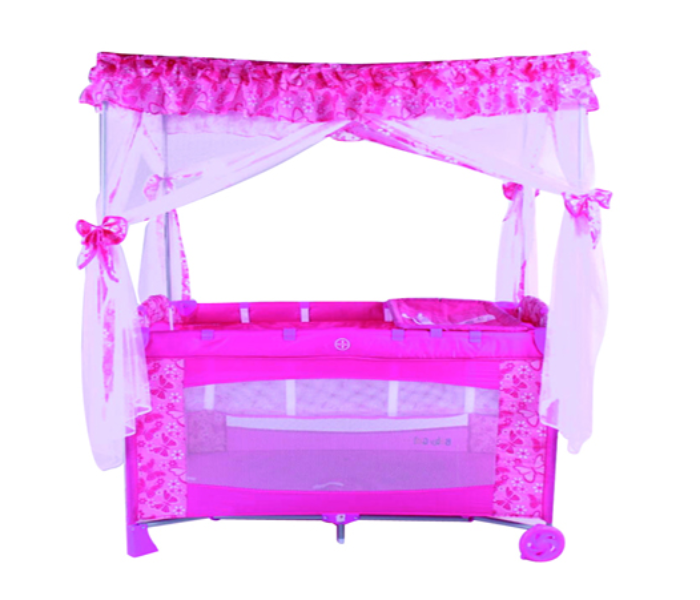 Babylove 27-910A Playpen With Mosquito Net - Pink - Zoom Image