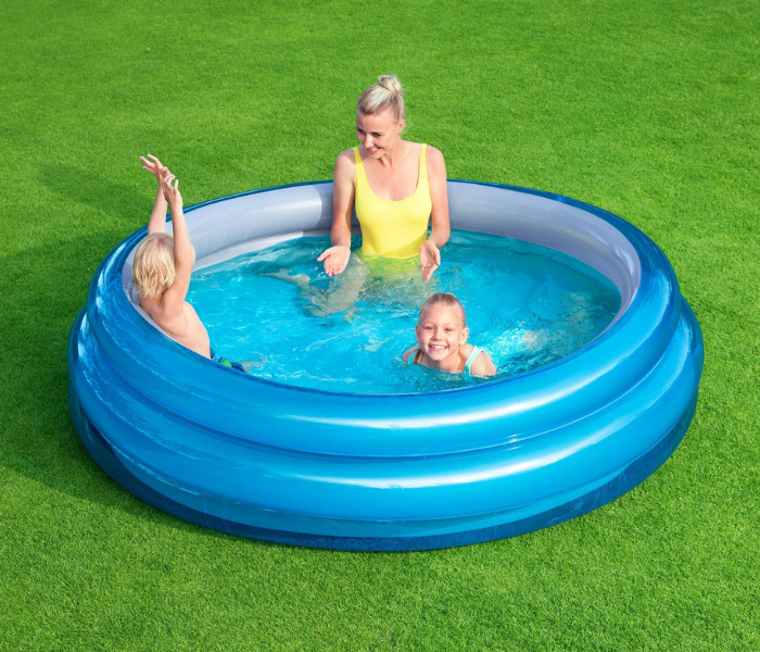 Bestway 51043 201x53cm Big Metallic 3-Ring Pool - Zoom Image 3