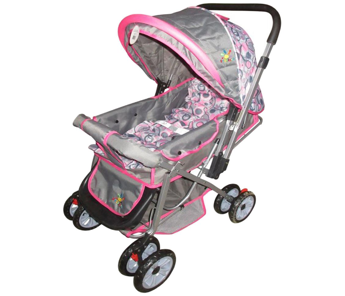 Baby Love 27-2113 Foldable  Stroller - Pink and Grey - Zoom Image 1