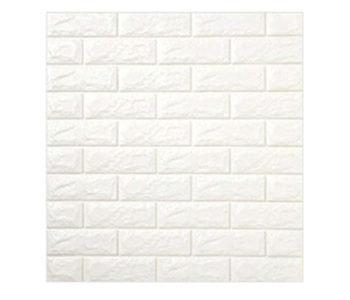 10 Piece 3D Foam Bricks Wallpaper Set - White - Zoom Image