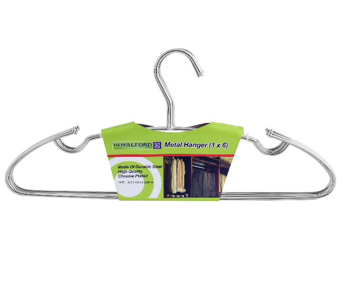 Royalford RF2575 6 Piece Metal Hanger Set - Silver - Zoom Image 2