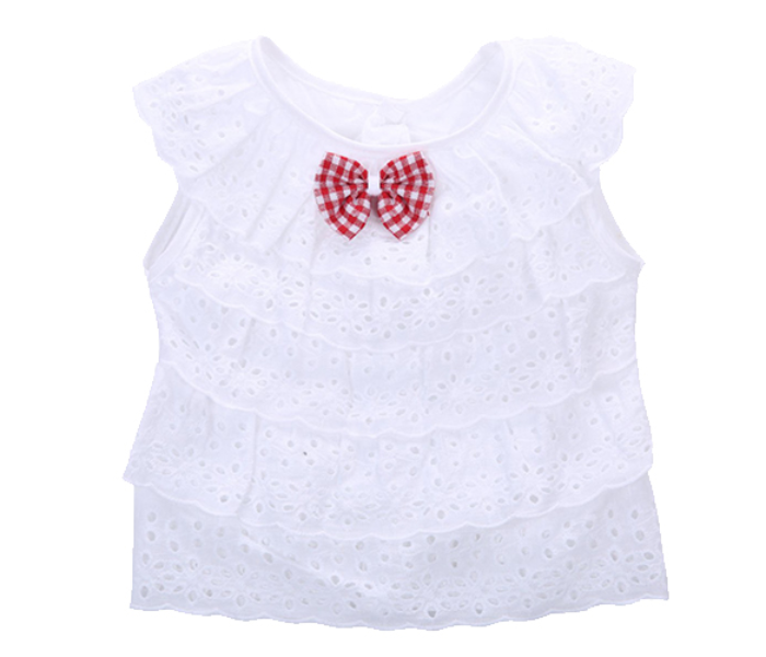 Little Wings 2 years Girls Summer Cotton T Shirt and Lattice Shorts Pants - Pink  - Zoom Image 2