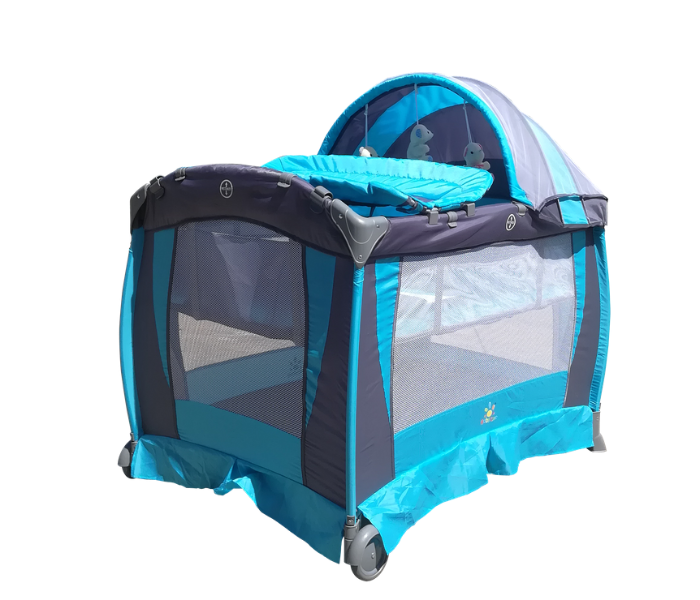 Babylove 27-960B Playpen 2 Layers - Blue - Zoom Image 1