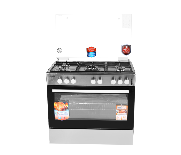 Geepas GCR9067FTST 5 Burner Freestanding Full Safety Gas Cooking Range with Cooling Fan - Zoom Image 2