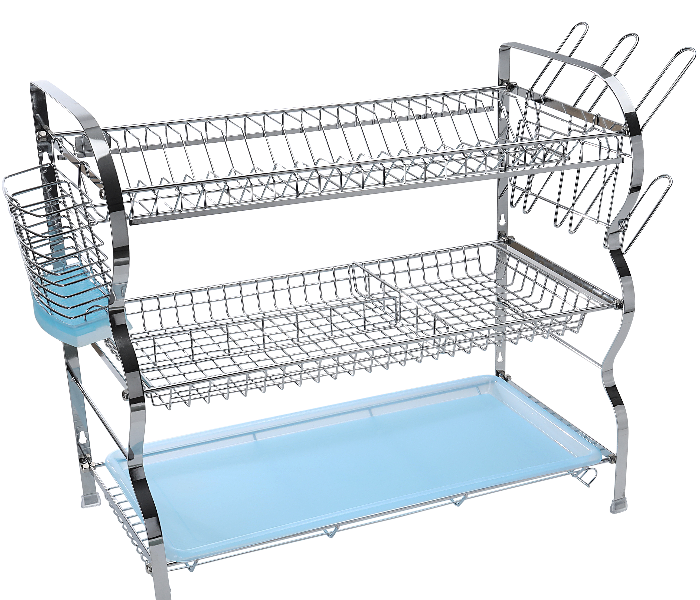 Royalford RF2569 665 x 260 x 477 mm Wall Hanging Dish Rack - Silver - Zoom Image 1