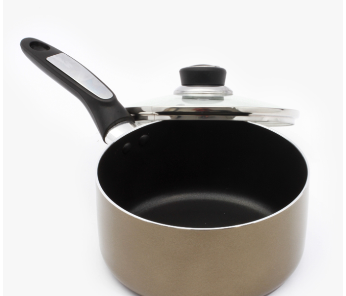 Royalford RF2962 20cm Non Stick Sauce Pan with Lid - Gold - Zoom Image 3