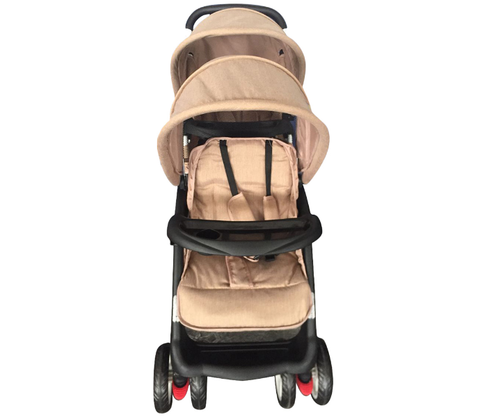 Baby Love 27-738P Twins Baby Stroller - Brown - Zoom Image 1