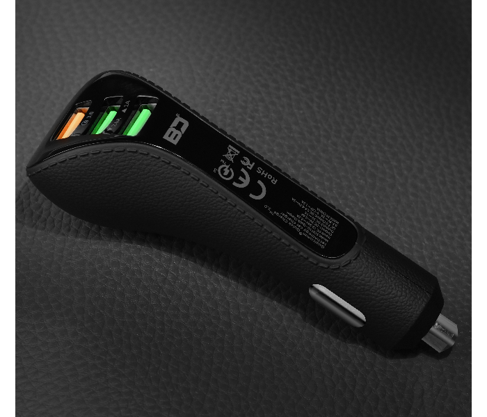 Blue Digit SC011Q 2 Plus 1 Smart Car Quick Charger - Black - Zoom Image 1