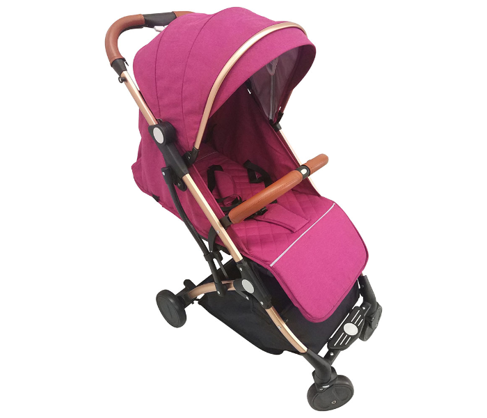 Baby Love 27-005KF Aluminum Silver Tube Stroller With Bag - Pink - Zoom Image 1