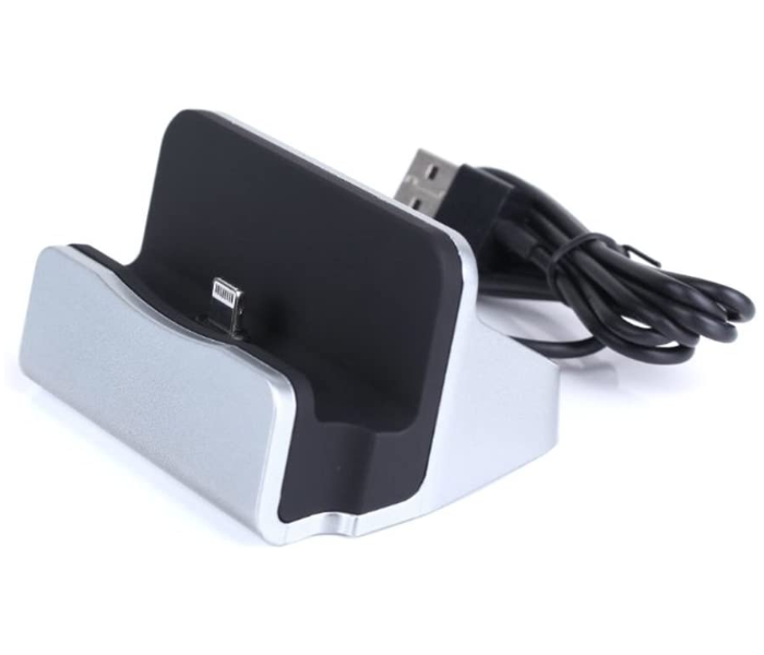 Generics Lightning iPhone USB Charging Dock Station For Apple Devices - Silver - Zoom Image 2