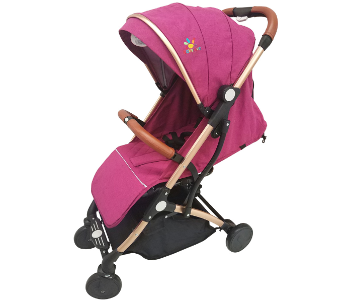 Baby Love 27-005KF Aluminum Silver Tube Stroller With Bag - Pink - Zoom Image 3