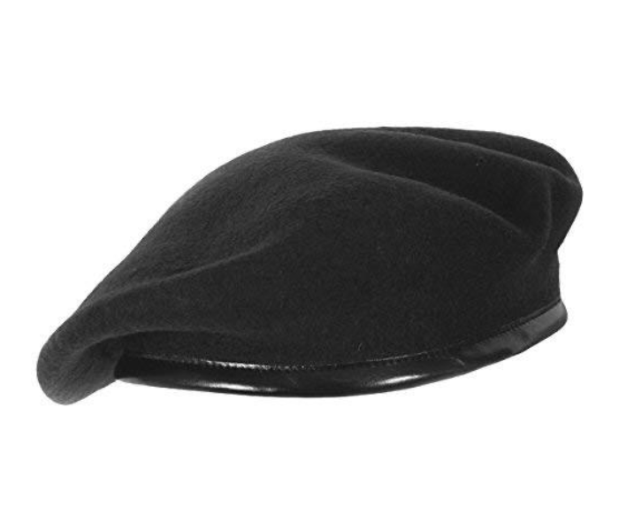 MICAM WABC01 Medium Wool Army Beret Cap - Black - Zoom Image