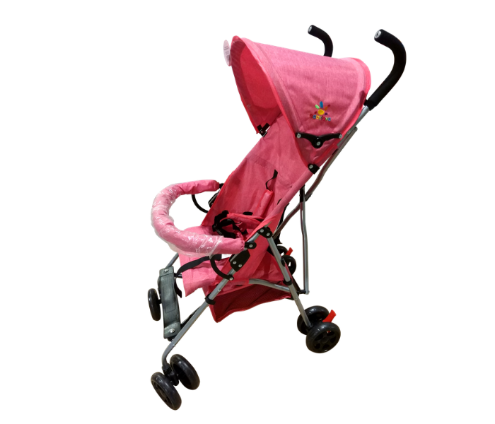 Baby Love 27-003KF Baby Stroller With Single Layer Canopy - Pink - Zoom Image 1