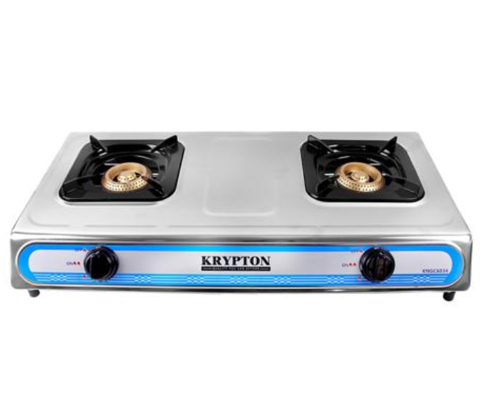 Krypton KNGC6034 Double Gas Burner - Silver - Zoom Image 1