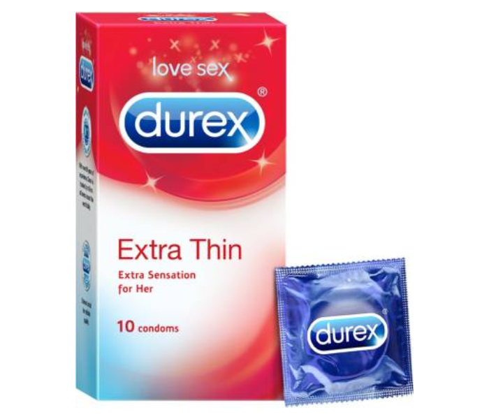 Durex Extra Thin Pleasure Pack of 10 Units Condom - Zoom Image