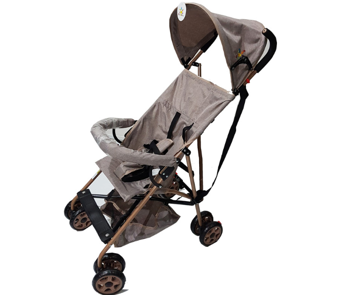 Baby Love 27-003KF Baby Stroller With Canopy - Brown - Zoom Image 2