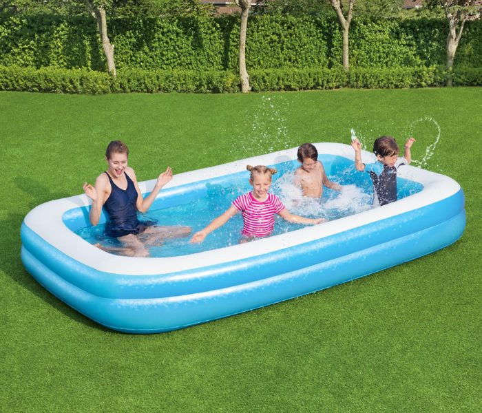 Bestway 26-54150 305x183x46cm Rectangular Family Pool - Blue - Zoom Image 5