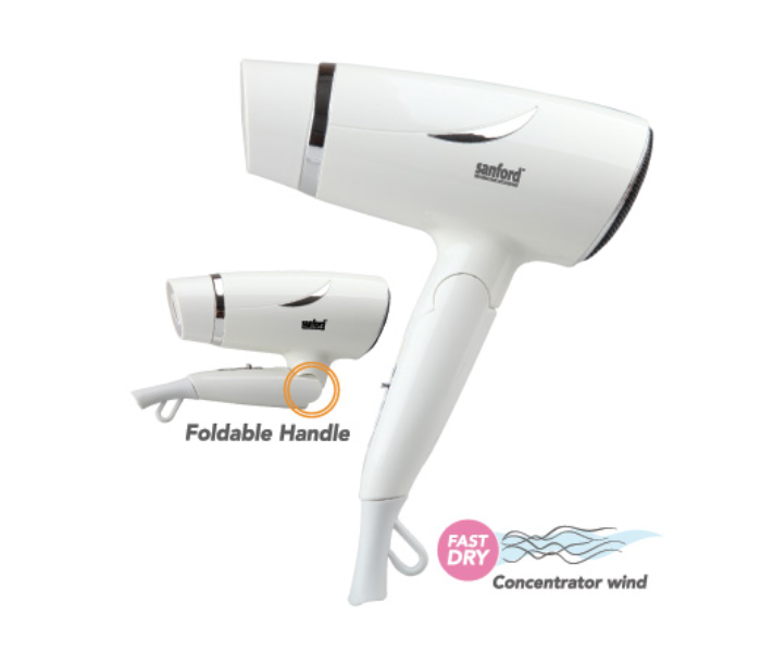 Sanford SF9696HD 1600W Hair Dryer - White - Zoom Image