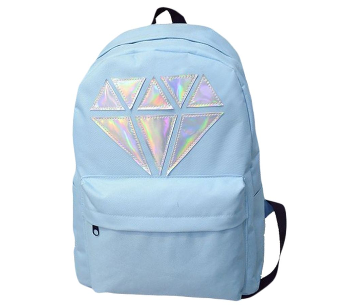 Diamond Design Canvas Backpack - Blue - Zoom Image