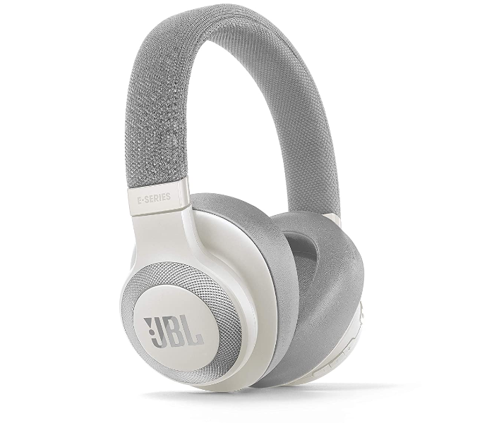 JBL E65BTNC Wireless Over-Ear Active Noise Cancelling Headphones - White - Zoom Image 1